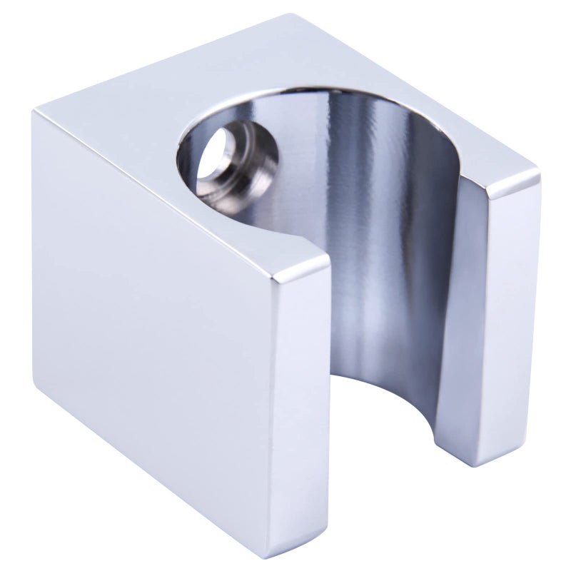 Angle Simple Shower Head Holder Wall Mount, Brass Shower Wand Handle Holder, Sprayer Bracket, Chrome - Image 1